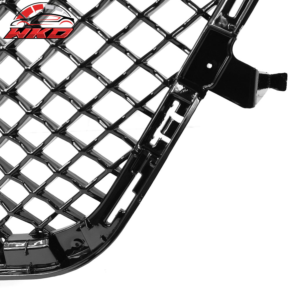 Fits 19-20 Cadillac CT6 V Style Front Bumper Hood Grill Grille ABS Gloss Black