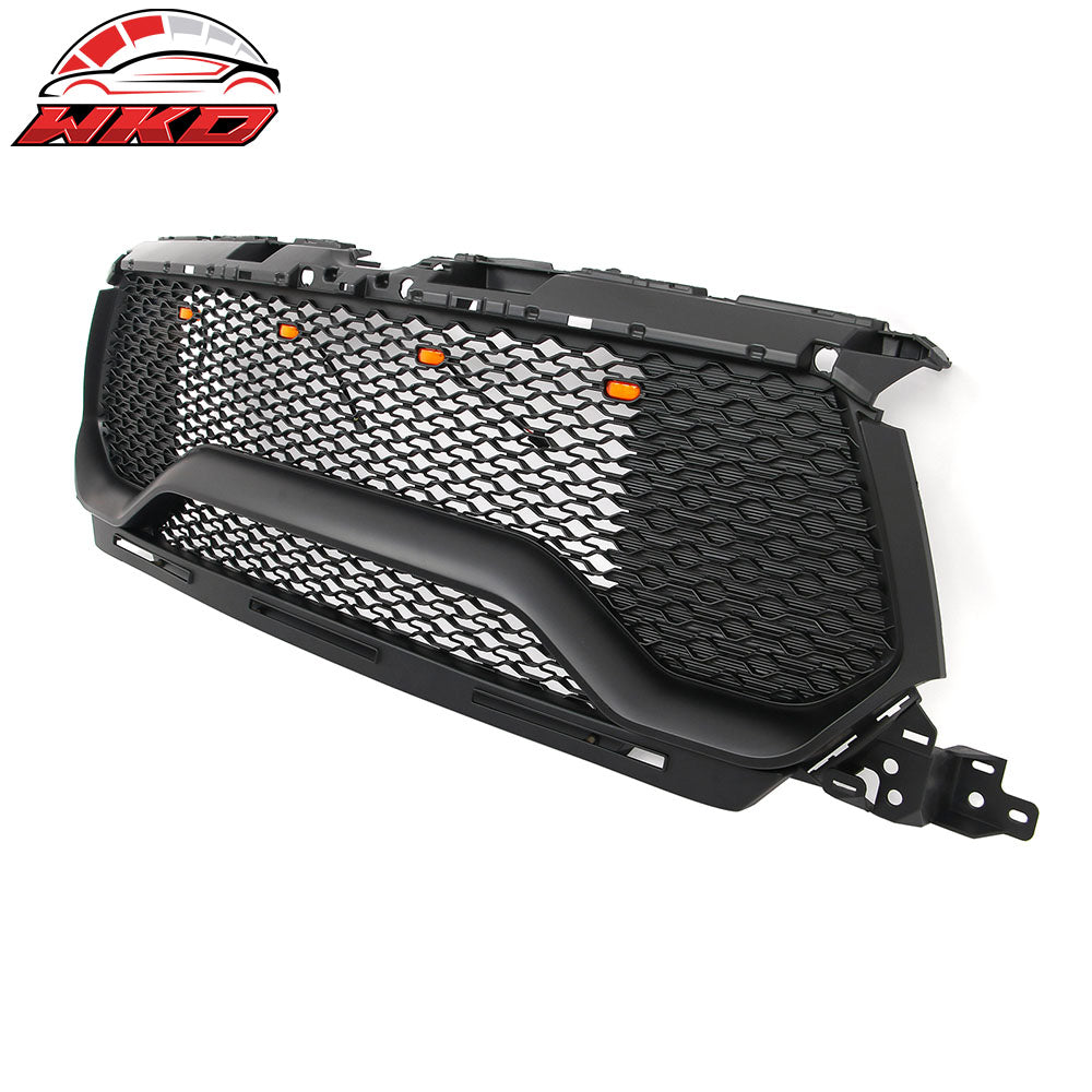 Fits 19-24 Ram 1500 Bighorn Rebel HFE Laramie TRX Style Front Grille Matte Black