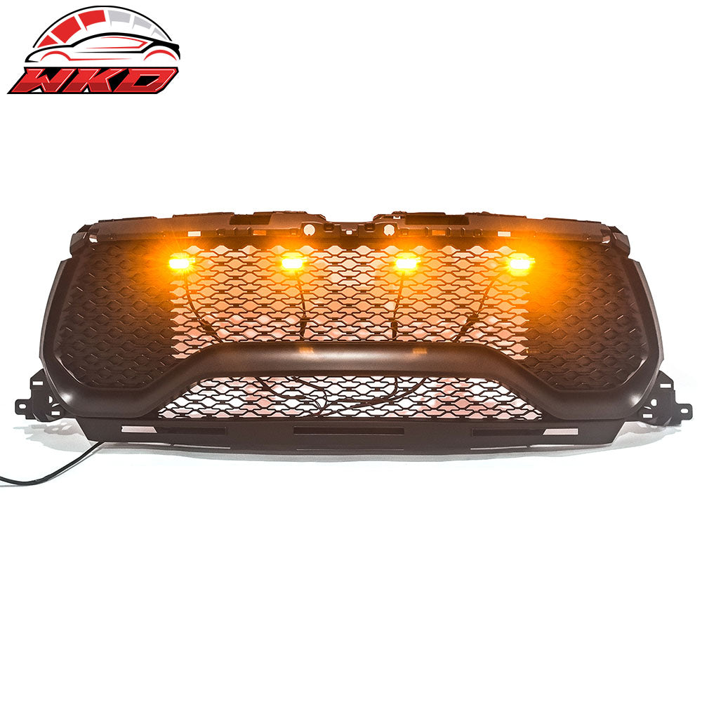 Fits 19-24 Ram 1500 Bighorn Rebel HFE Laramie TRX Style Front Grille Matte Black