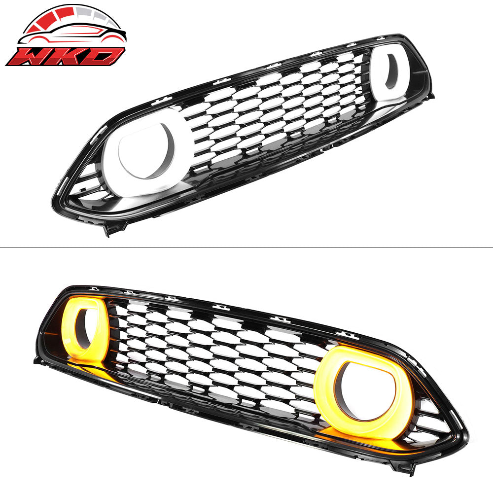 Wholesale 21-23 Ford Mustang Mach 1 ABS Front Upper Mesh Grille W/ DRL LED Signal Lamp