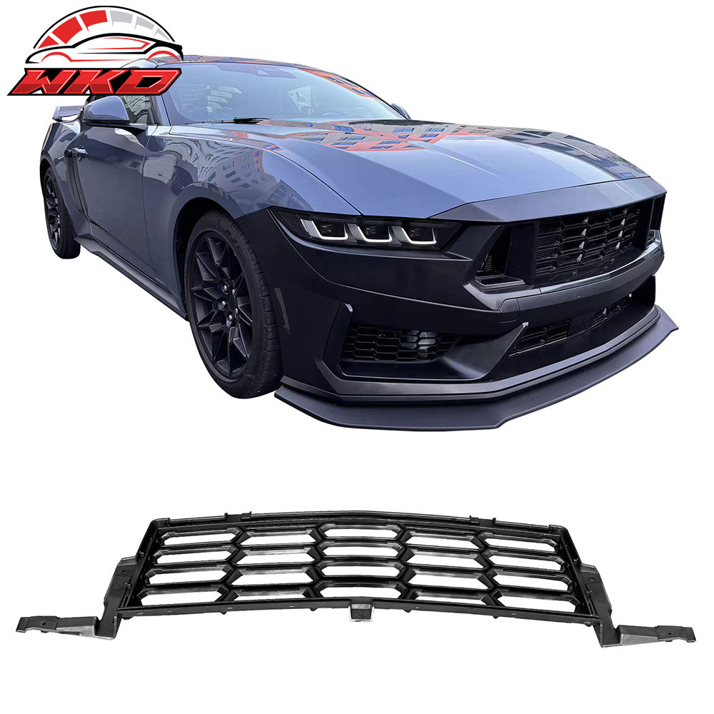 Fits 24-26 Ford Mustang Dark Horse Style ABS Front Bumper Hood Upper Mesh Grille