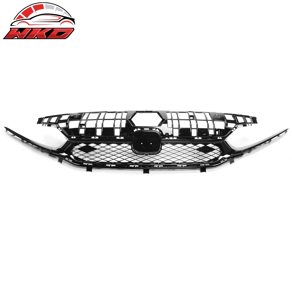Wholesale 22-24 Honda Civic Base Sedan Rock Style Front Upper Grille Gloss Black ABS