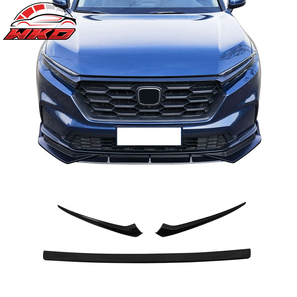 Fits 23-26 Honda CR-V 4-Door OE Front Bumper Grille Cover Trim ABS - Gloss Black