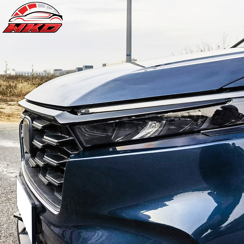 Fits 23-26 Honda CR-V 4-Door OE Front Bumper Grille Cover Trim ABS - Gloss Black