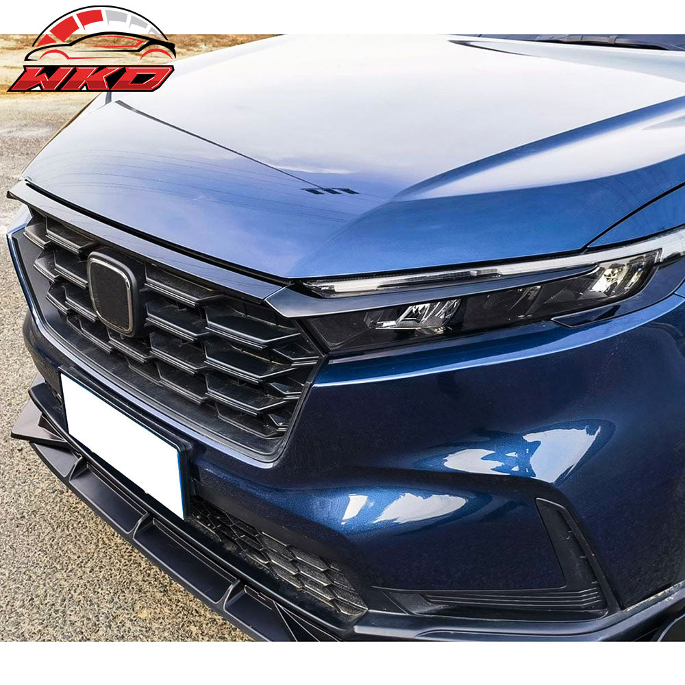 Fits 23-26 Honda CR-V 4-Door OE Front Bumper Grille Cover Trim ABS - Gloss Black