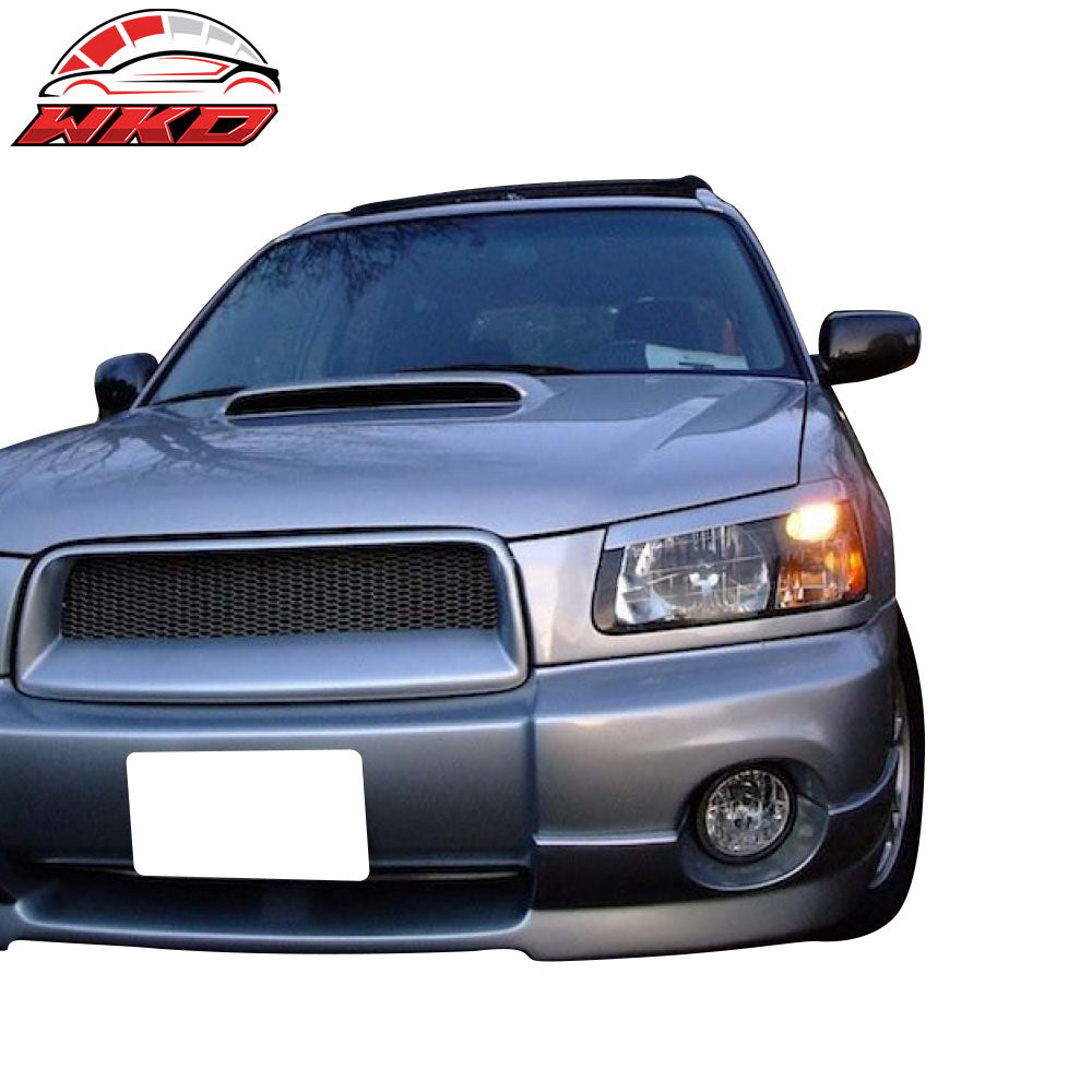 Fits 03-05 Subaru Forester SG DS Style Front Upper Bumper Hood Mesh Grille PU