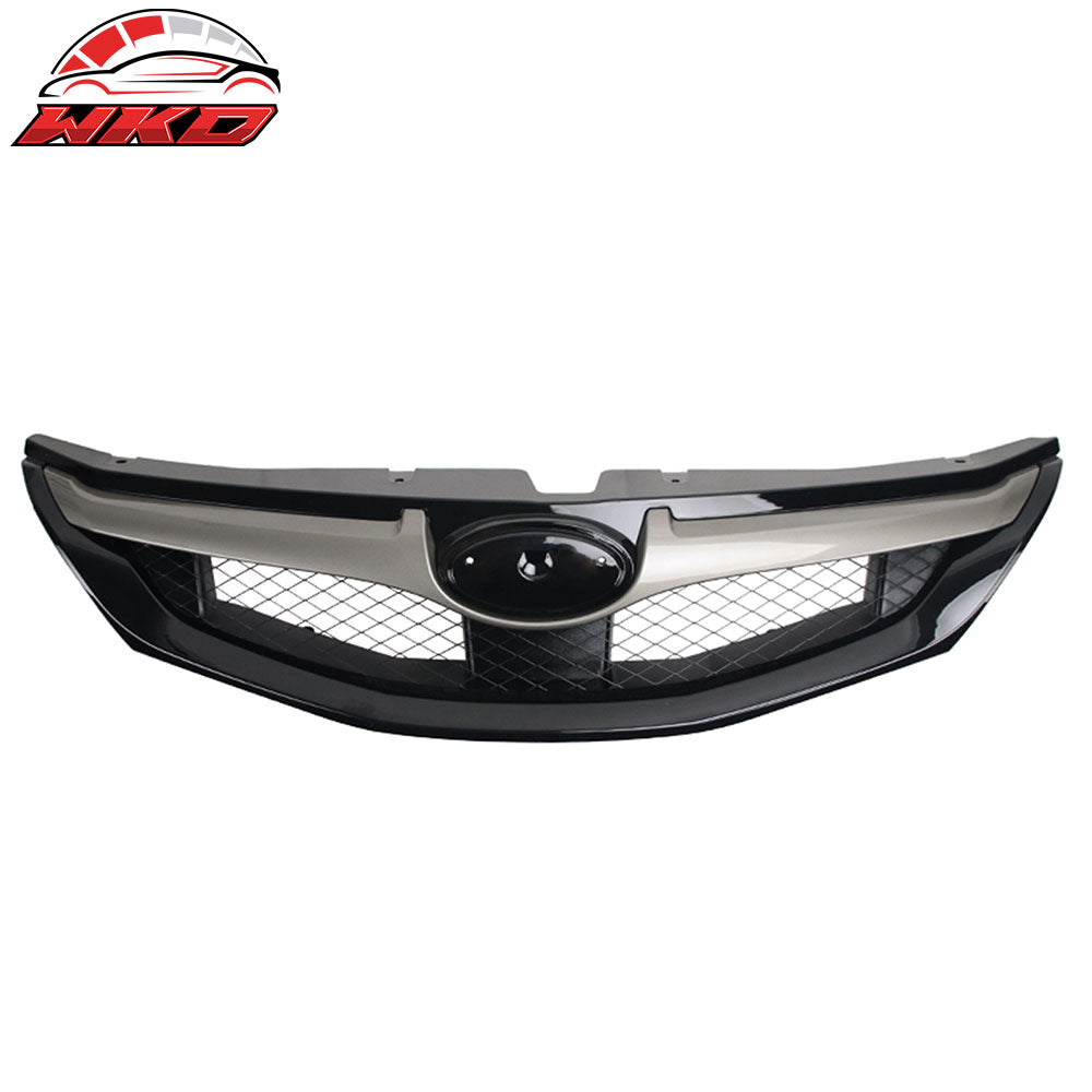 2008-10 Subaru Impreza WRX Hatchback OE Front Grille Gloss Black W/ Silver | Wholesale