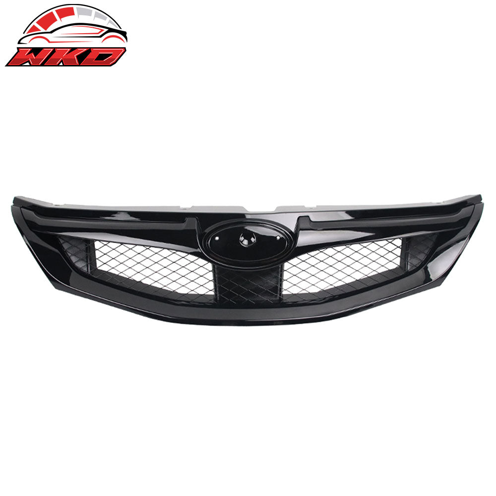 Fits 08-10 Subaru Impreza WRX Hatchback OE Style Front Bumper Grille Gloss Black