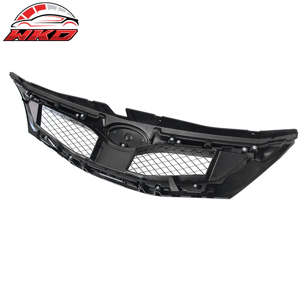 Fits 08-10 Subaru Impreza WRX Hatchback OE Front Grille Matte Black W/ Silver