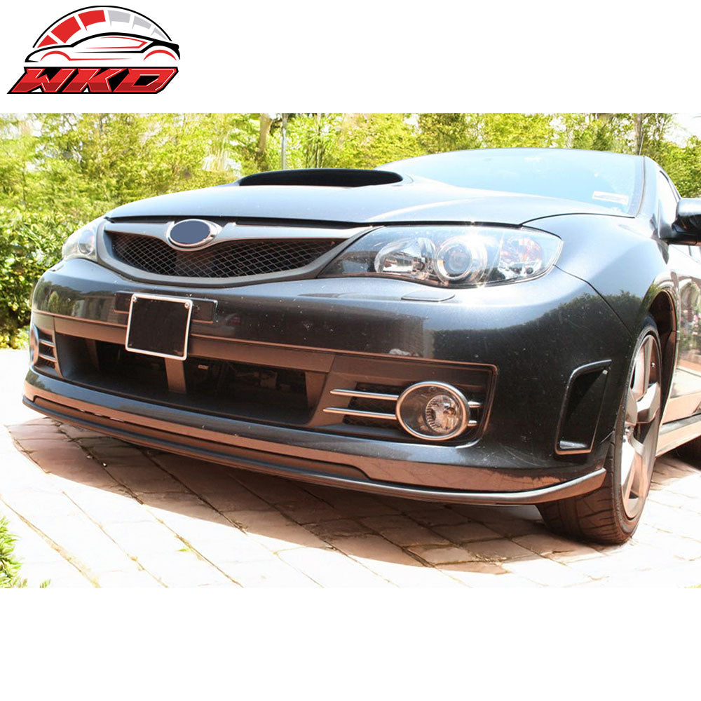 Fits 08-10 Subaru Impreza WRX Hatchback OE Front Grille Matte Black W/ Silver