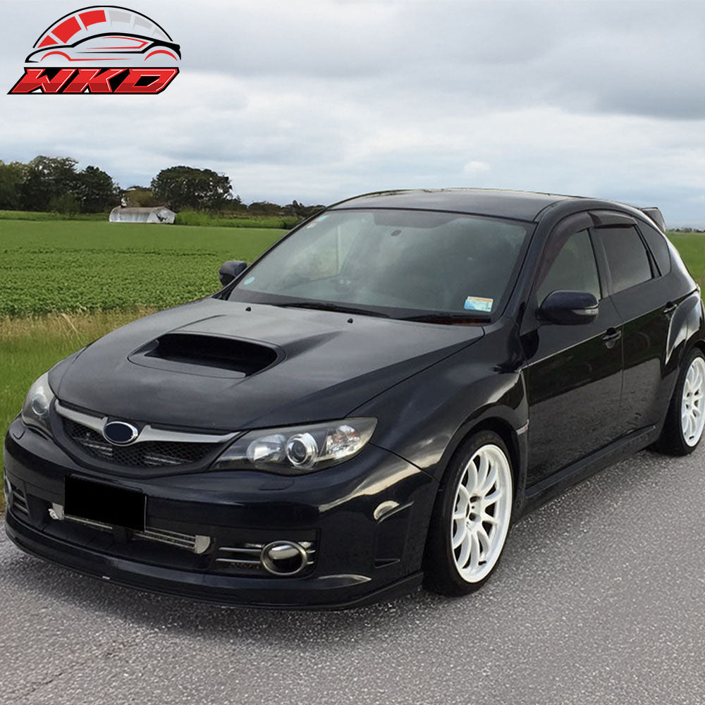 Fits 08-10 Subaru Impreza WRX Hatchback OE Front Grille Matte Black W/ Silver