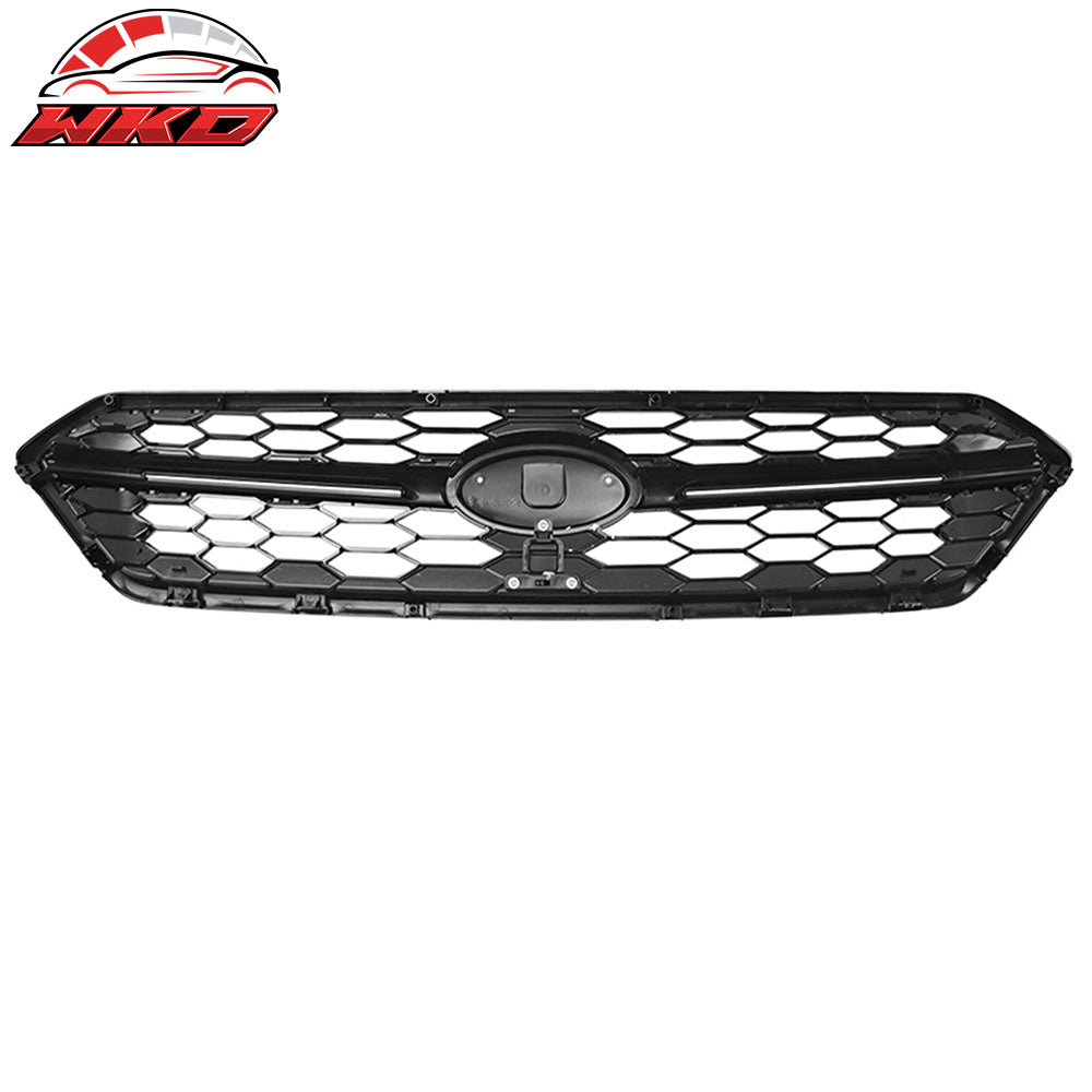 Fits 18-21 Subaru WRX Sedan STI Style Front Bumper Upper Grille Gloss Black ABS