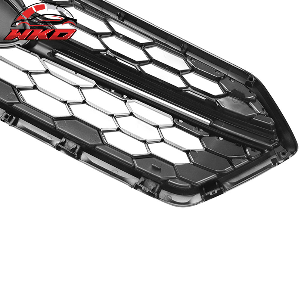 Fits 18-21 Subaru WRX Sedan STI Style Front Bumper Upper Grille Gloss Black ABS
