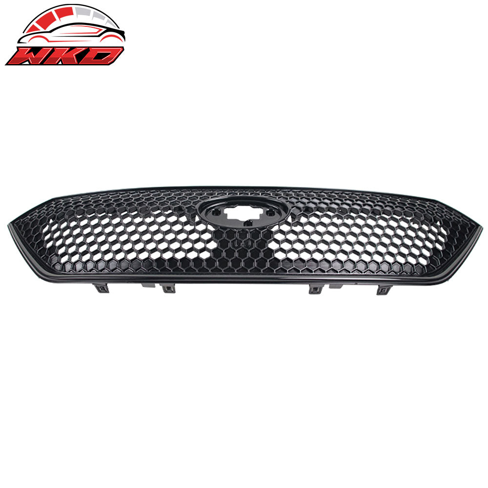 Fits 22-25 Subaru WRX Honeycomb Style Front Bumper Upper Grille ABS Gloss Black