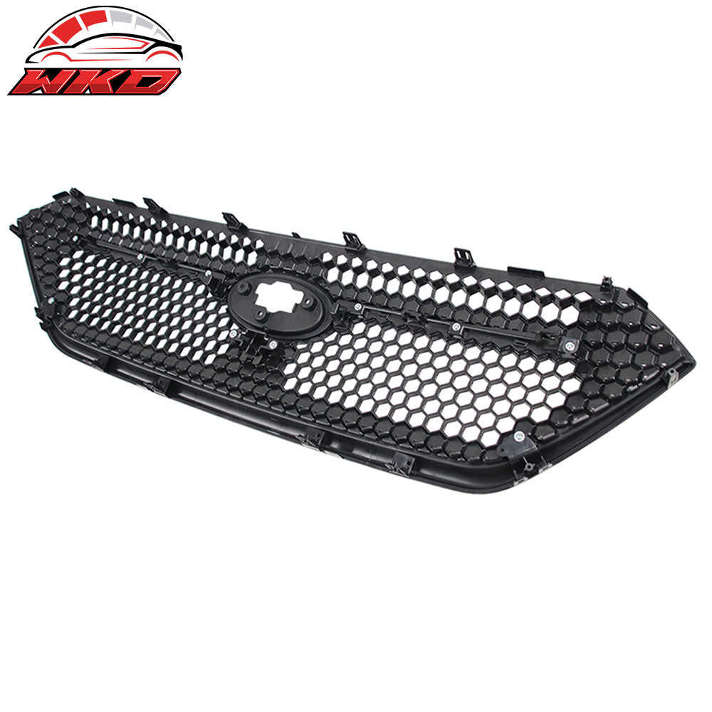Fits 22-25 Subaru WRX Honeycomb Style Front Bumper Upper Grille ABS Gloss Black