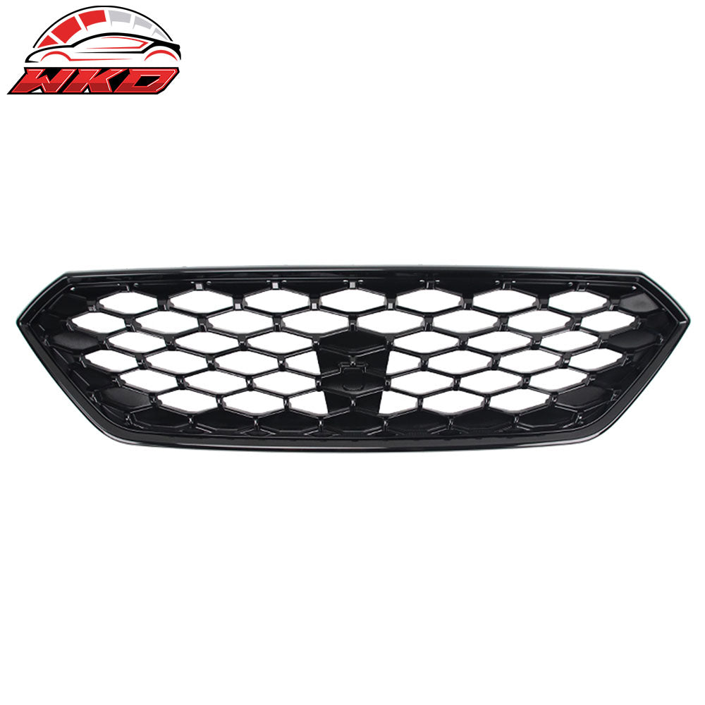 Fits 22-25 Subaru WRX 4DR JMD 2 Style Front Bumper Upper Grille ABS Gloss Black