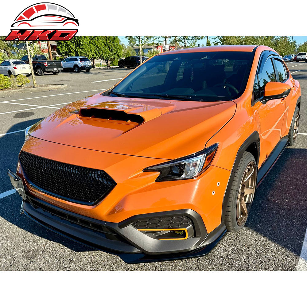 Fits 22-25 Subaru WRX 4DR Sport Style Front Bumper Upper Grille ABS Gloss Black