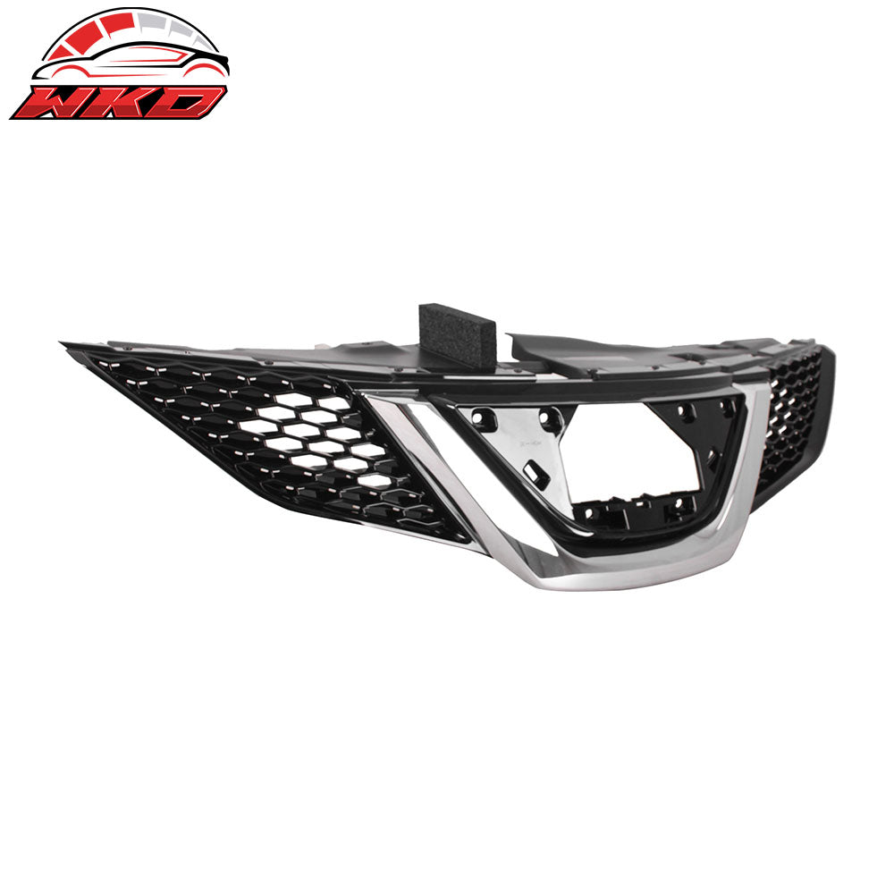 Fits 18-19 Nissan Rogue OE Style Front Bumper Upper Grille Hood Grill Cover ABS