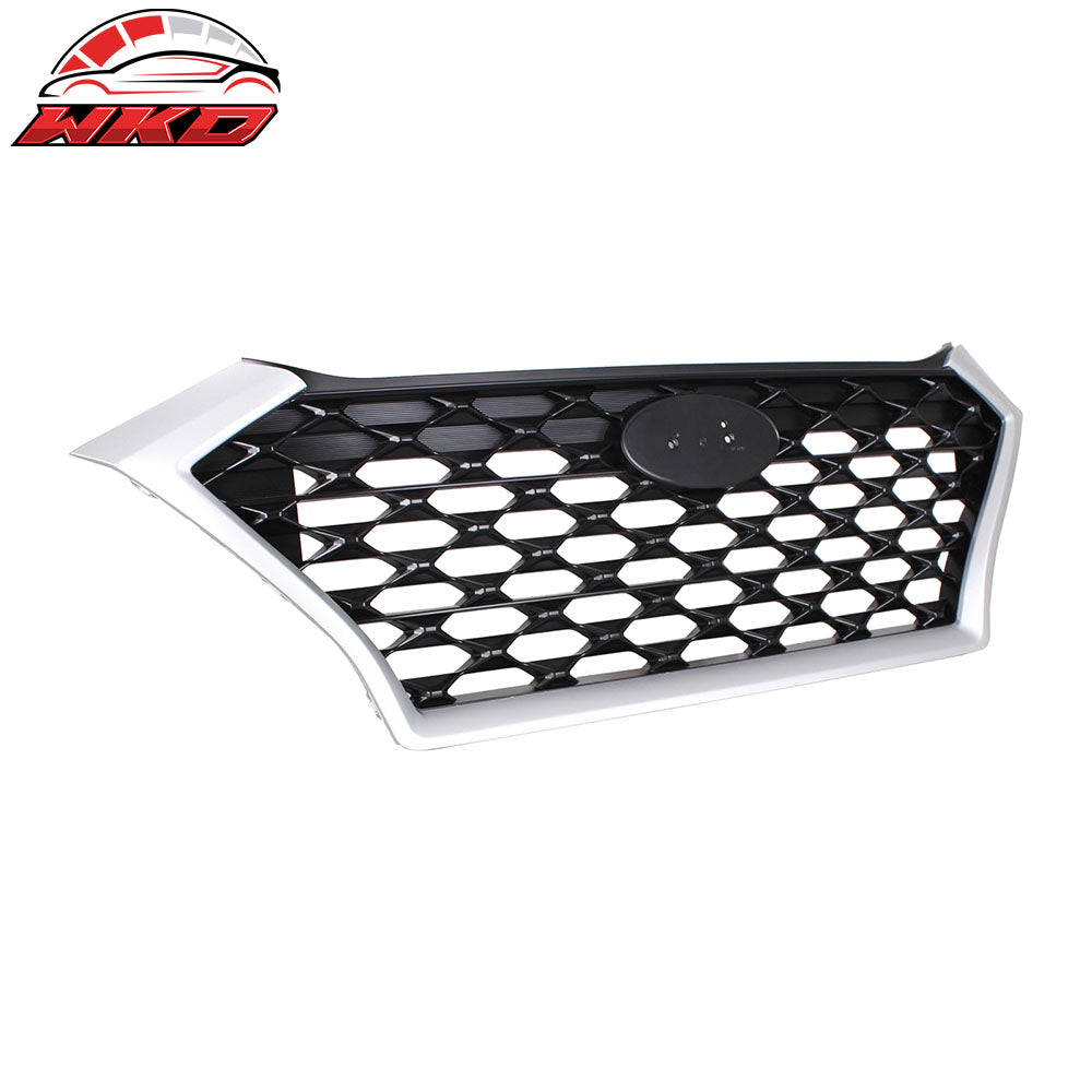 Fits 19-21 Hyundai Tucson OE Style Front Bumper Upper Grille Grill Assembly ABS