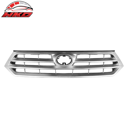 11-13 Toyota Highlander OE Style Front Bumper Upper Grille Cover Silver ABS | Wholesale