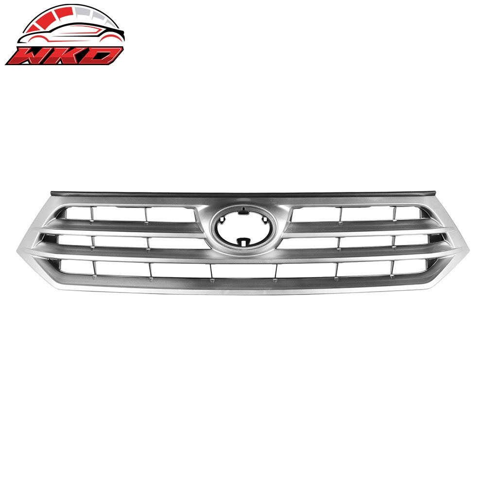 11-13 Toyota Highlander OE Style Front Bumper Upper Grille Cover Silver ABS | Wholesale