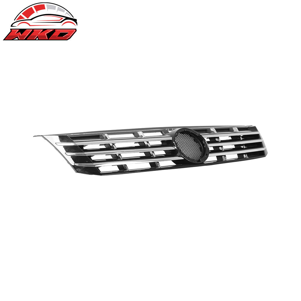 Fits 12-15 VW Passat OE Style Front Upper Grille Cover ABS Black With Chrome