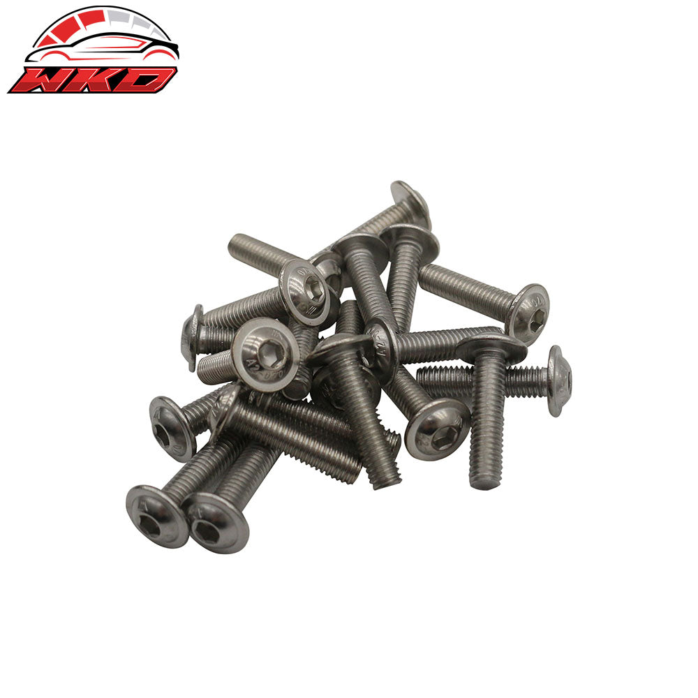 Front Splitter Lip Side Skirt Extension Hardware Kit M6 Bolts Nuts Washers Drill