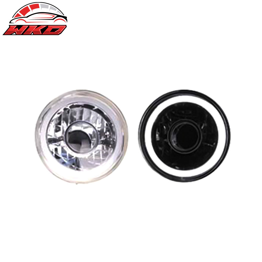 Wholesale Universal 7'' Round Chrome With White CCFL Halo Headlight Conversion - Bulk Orders & Dealer Pricing Available