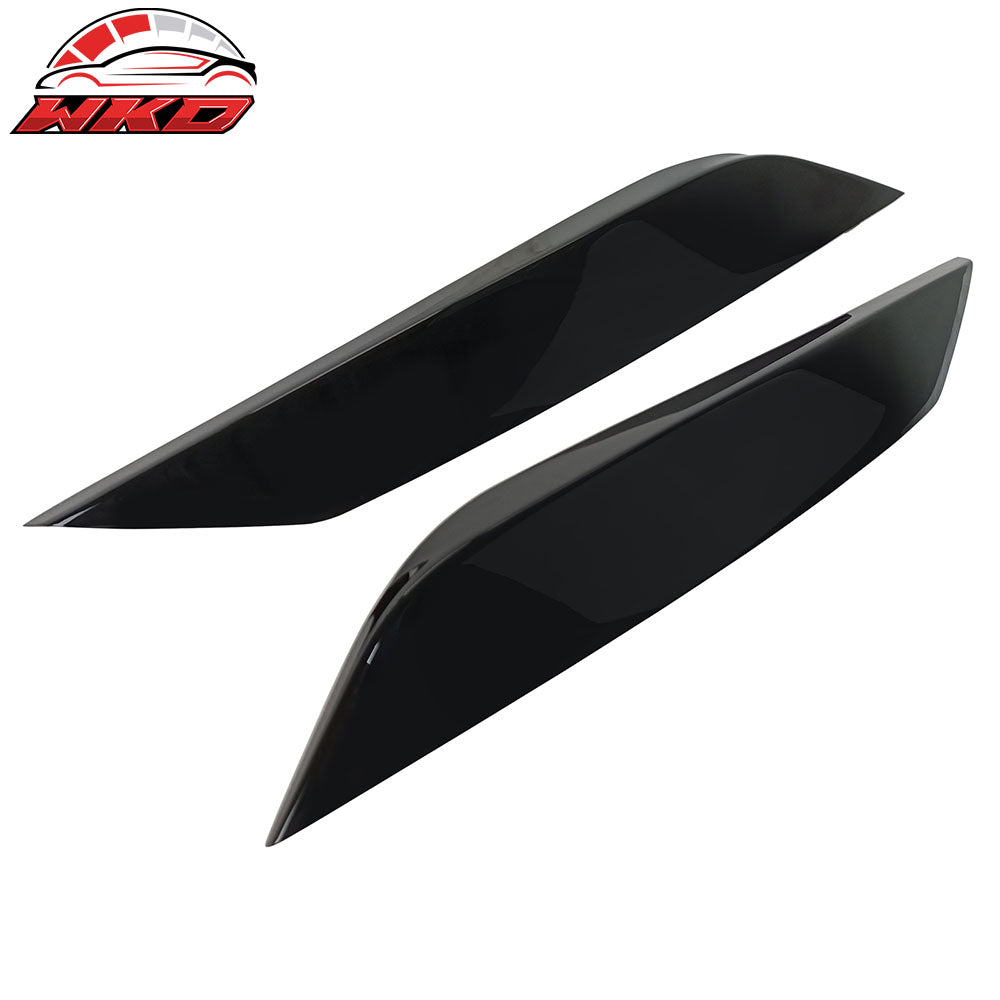 Fits 03-09 Nissan 350Z Headlight Eyelids Eyebrow ABS Painted #KH3 Black Obsidian