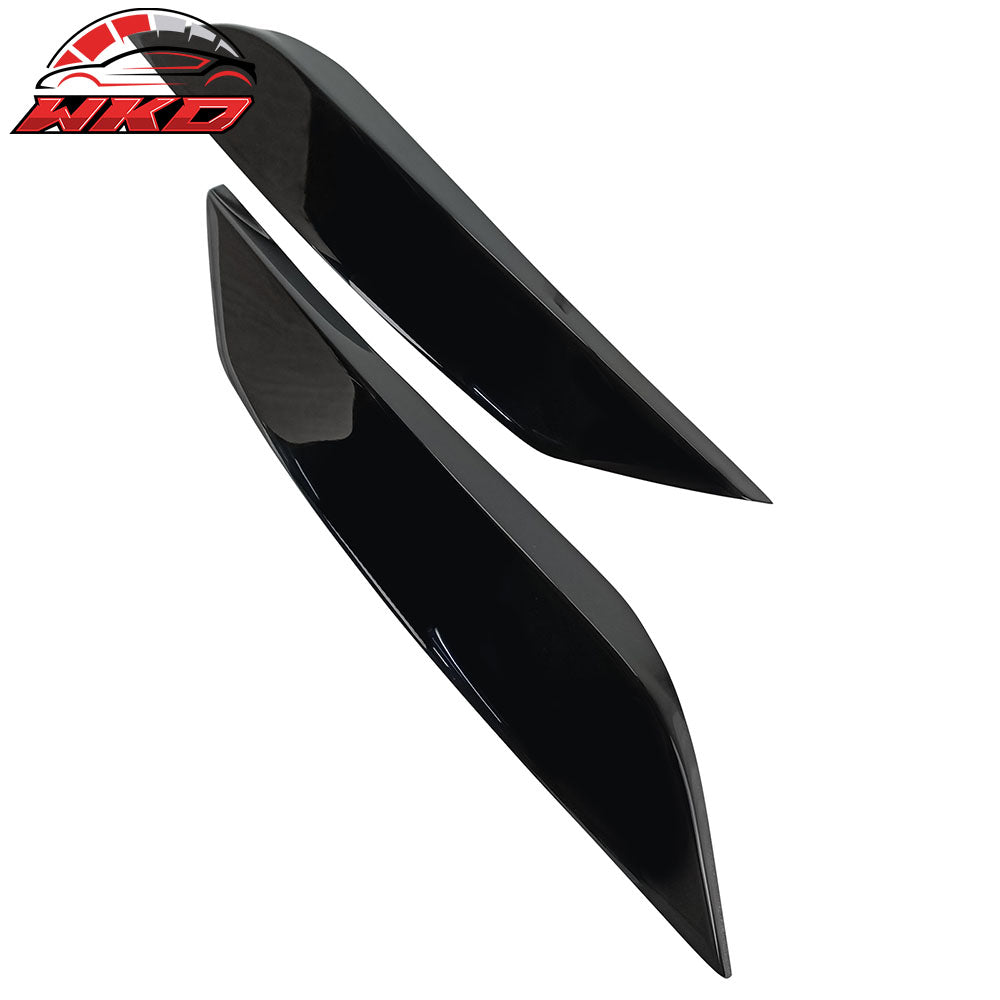 Fits 03-09 Nissan 350Z Headlight Eyelids Eyebrow ABS Painted #KH3 Black Obsidian