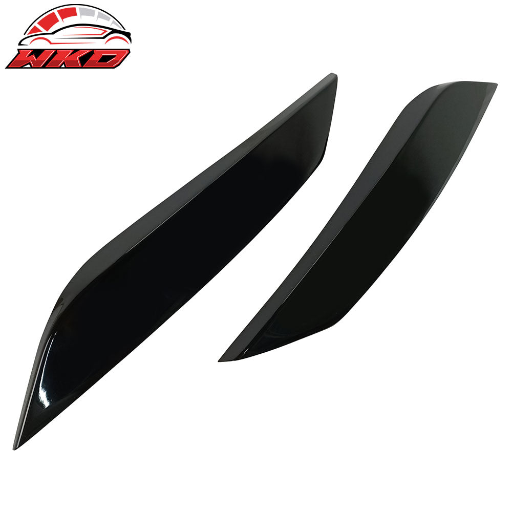 Fits 03-09 Nissan 350Z Headlight Eyelids Eyebrow ABS Painted #KH3 Black Obsidian