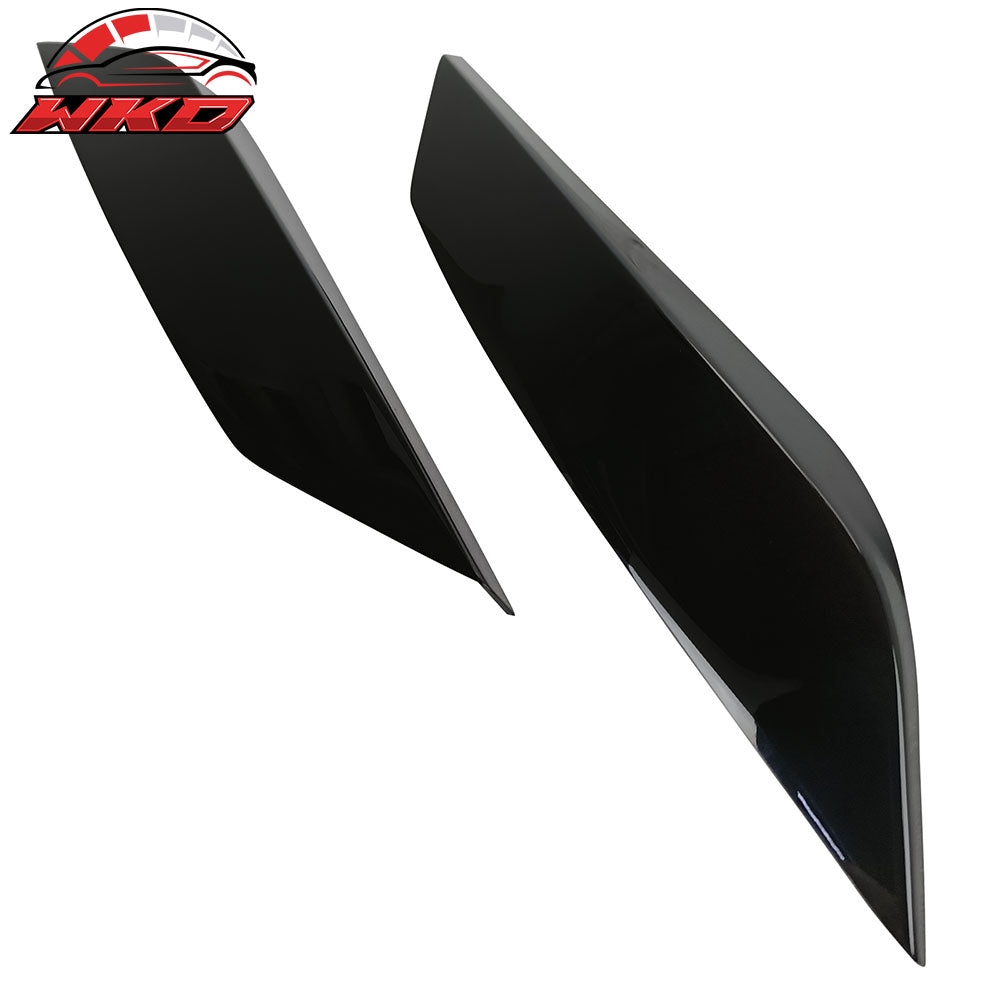 Fits 03-09 Nissan 350Z Headlight Eyelids Eyebrow ABS Painted #KH3 Black Obsidian