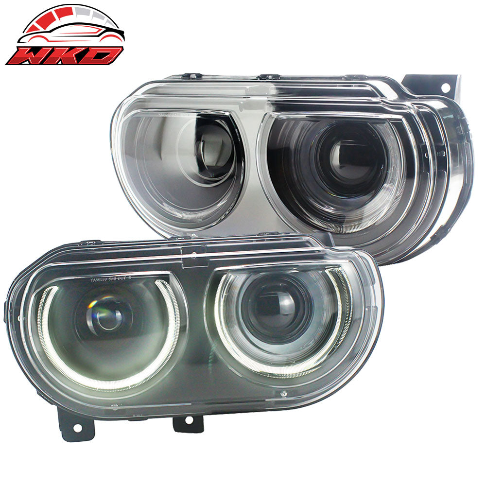 Fits 08-14 Dodge Challenger Projector Headlights with Sequentail Dual Beam Pair