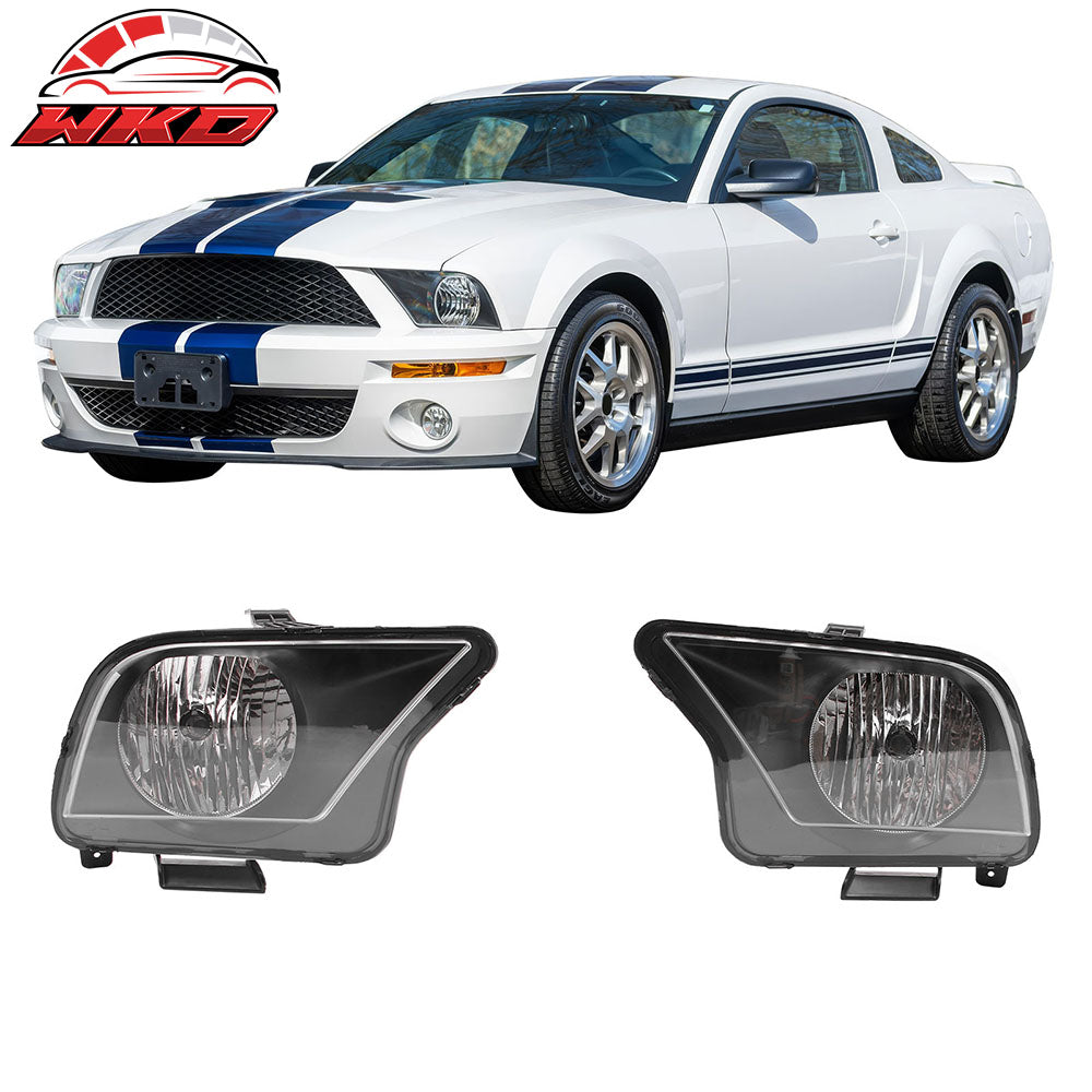 Fits 07-09 Ford Mustang Shelby GT500 OE Style Halogen Bulb Headlights Lamp Pair