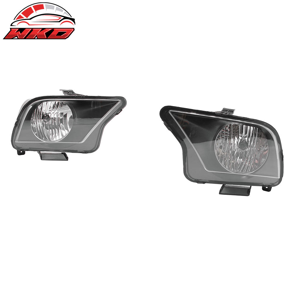 Fits 07-09 Ford Mustang Shelby GT500 OE Style Halogen Bulb Headlights Lamp Pair