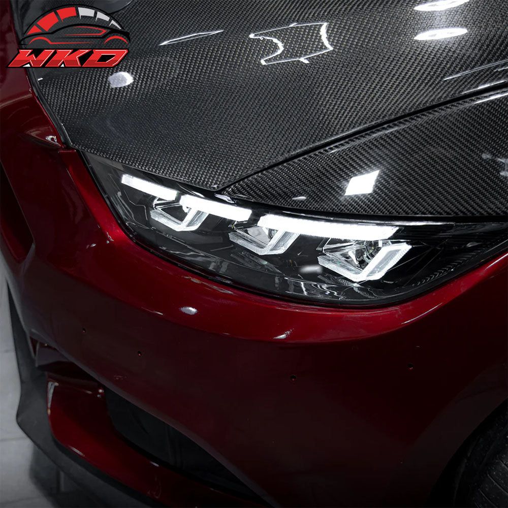 Fits 15-22 Ford Mustang Shelby 2024 Style LED Bulb Headlights Lamp Pair