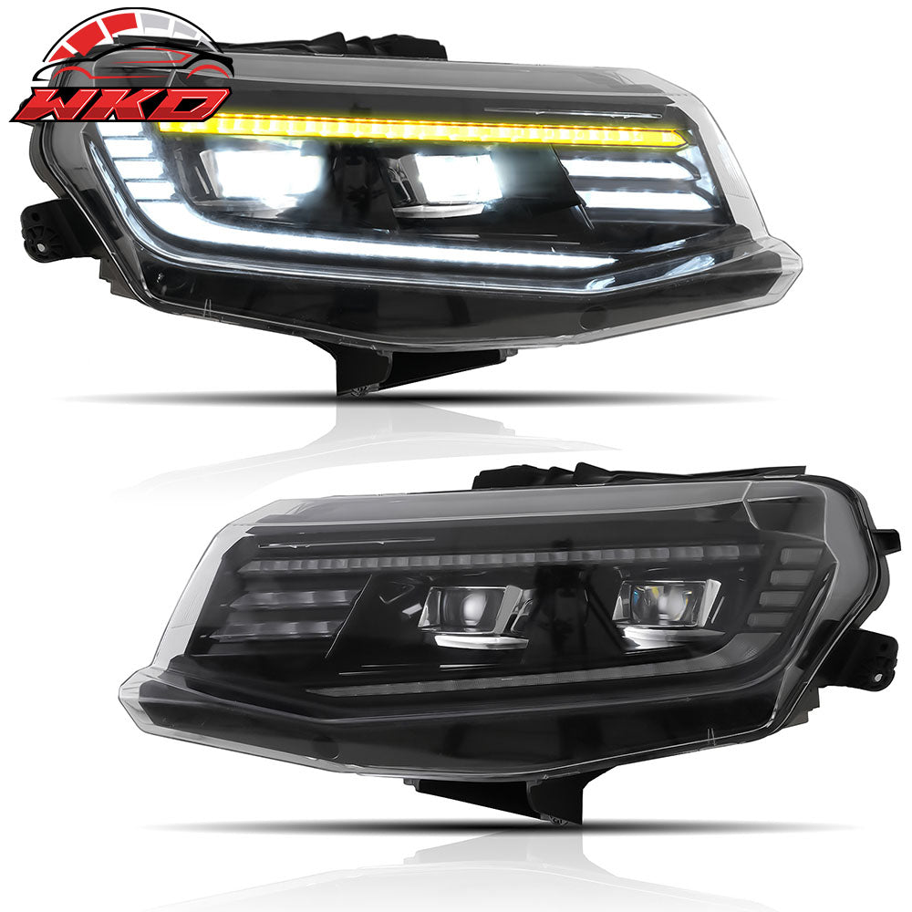 2016-18 Chevrolet Camaro DRL LED Projector Headlights Front Lamps Assembly | Wholesale