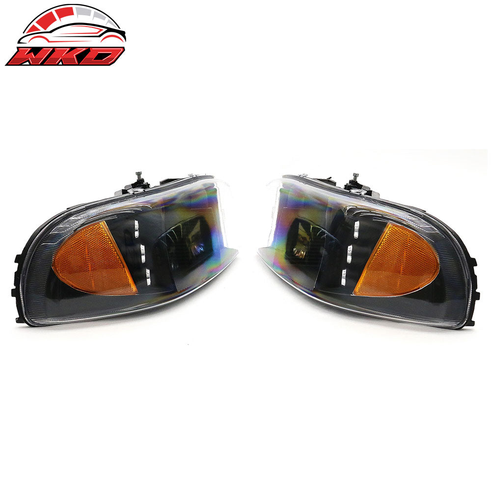 Fits 99-06 GMC Sierra 00-06 Yukon 1500 Front Headlights Head Light Lamp Assembly