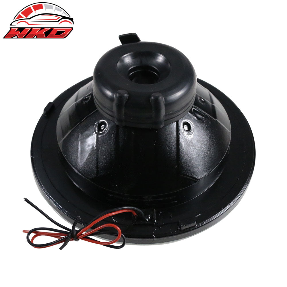 Universal 2PCS 5" Round Headlights Conversion Semi Sealed White LED Blue Halo