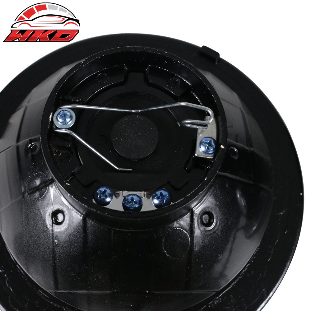 Universal 2PCS 5" Round Headlights Conversion Semi Sealed White LED Blue Halo