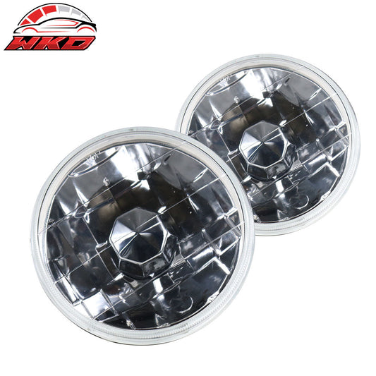 Wholesale Universal 2PCS 5 Inch Round Headlights Conversion Head Lamps W/Clear Lens