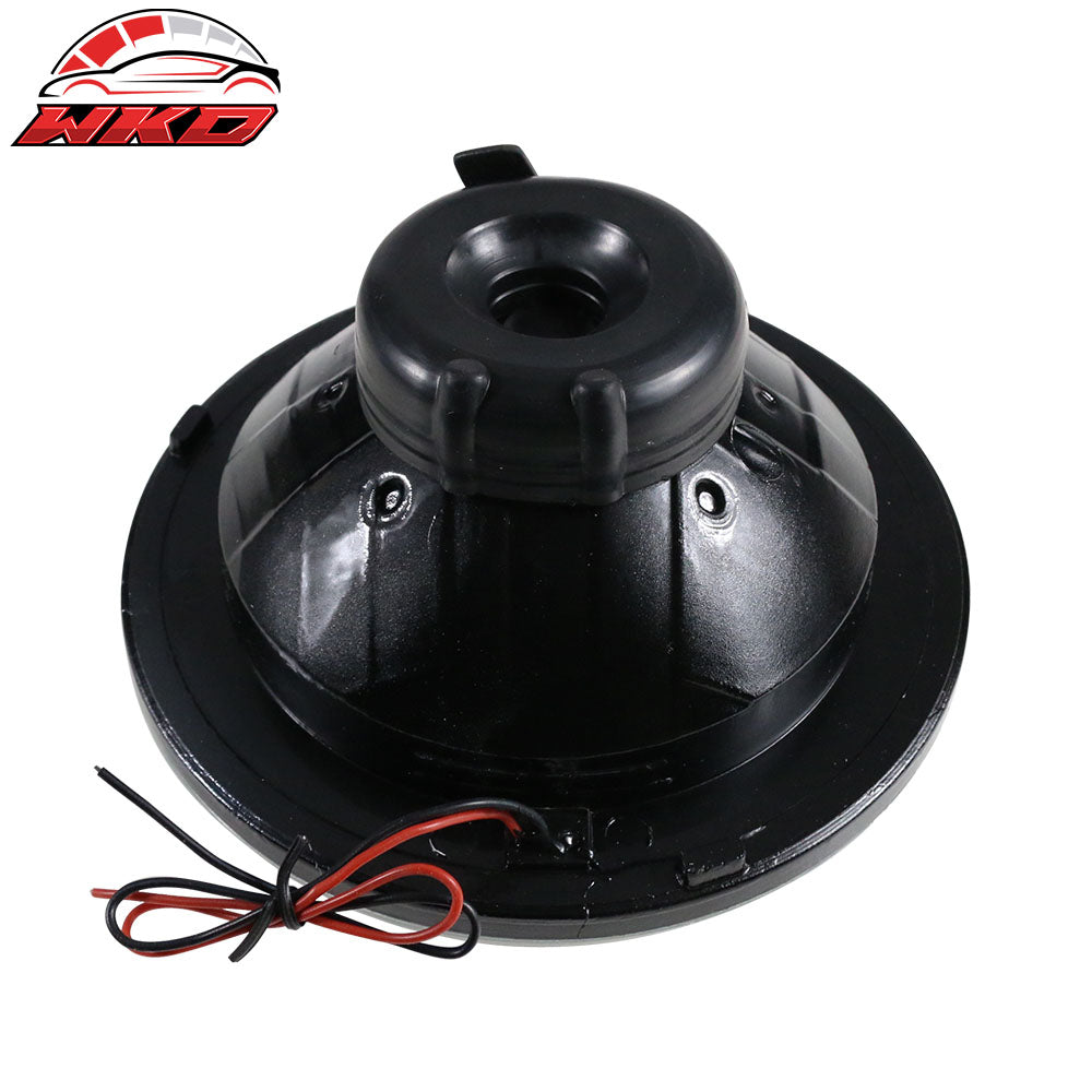 5 Inch Round Headlights Conversion Angel Eye Crystal Clear Red Halo LED Pair