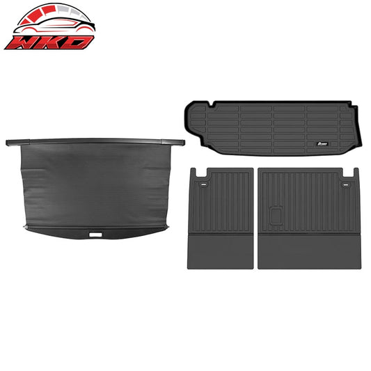 Wholesale For 20-26 Highlander Trunk Mat + Backrest Mat + Carbon Fiber Texture Cargo Cover - Wikond Auto