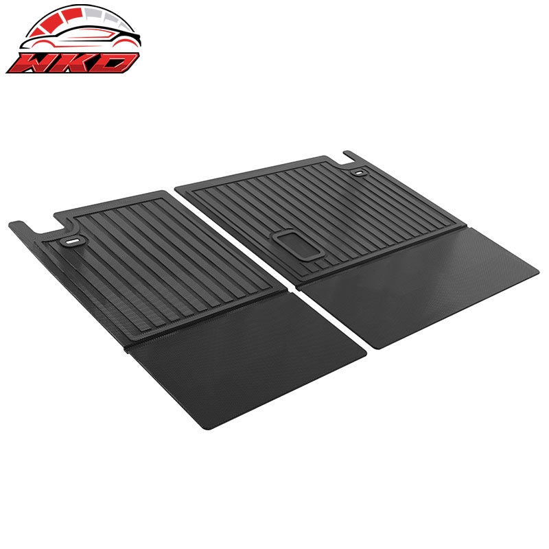 For 20-26 Highlander Trunk Mat + Backrest Mat + Carbon Fiber Texture Cargo Cover