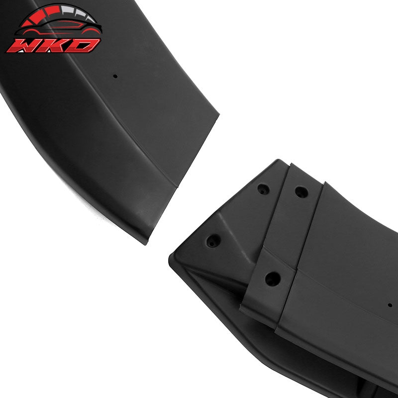 Fits 23-26 Honda Accord 11th IKON V1 Style Matte Black Front Bumper Lip PP 4PCS