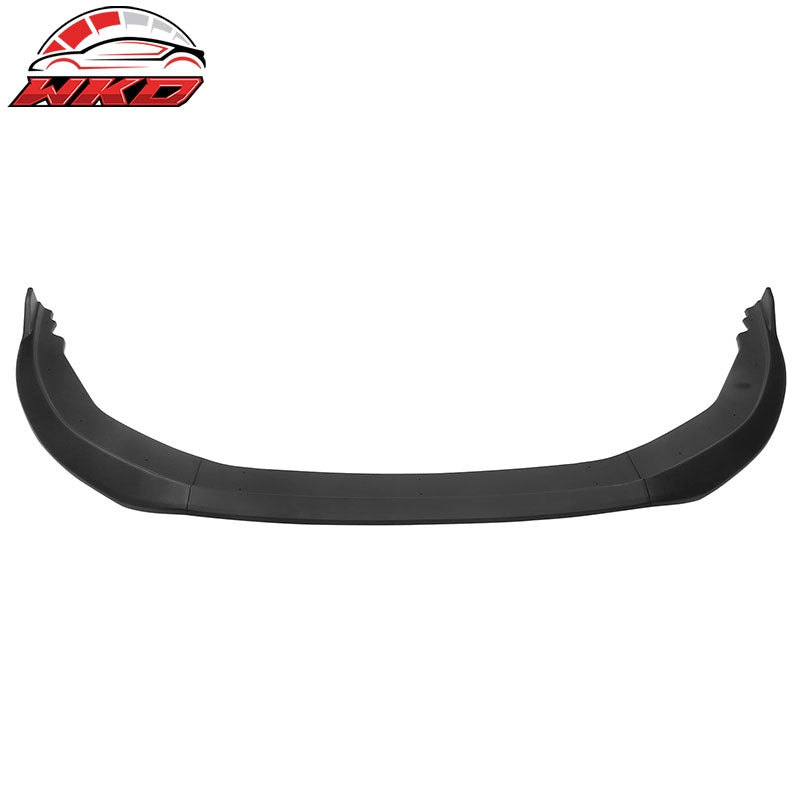Fits 23-26 Honda Accord 11th V2 Style Front Bumper Lip Spoiler Matte Black 3PC