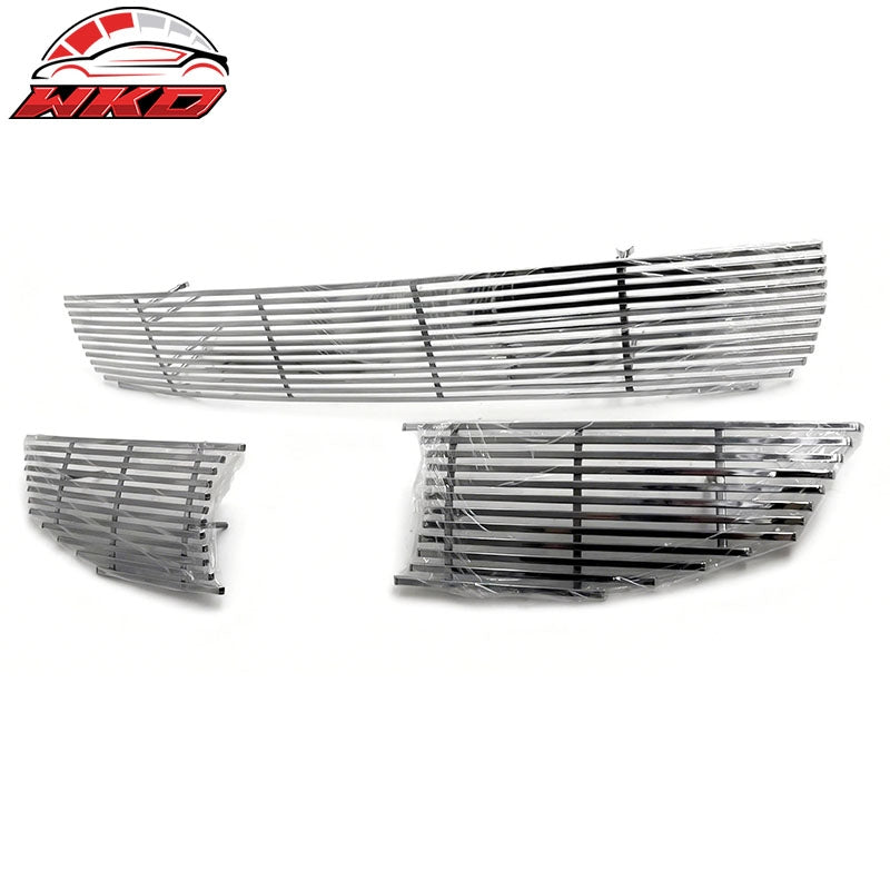 Fits 08-10 Honda Accord 2DR Chrome Billet Style Front Grille Stainless Steel