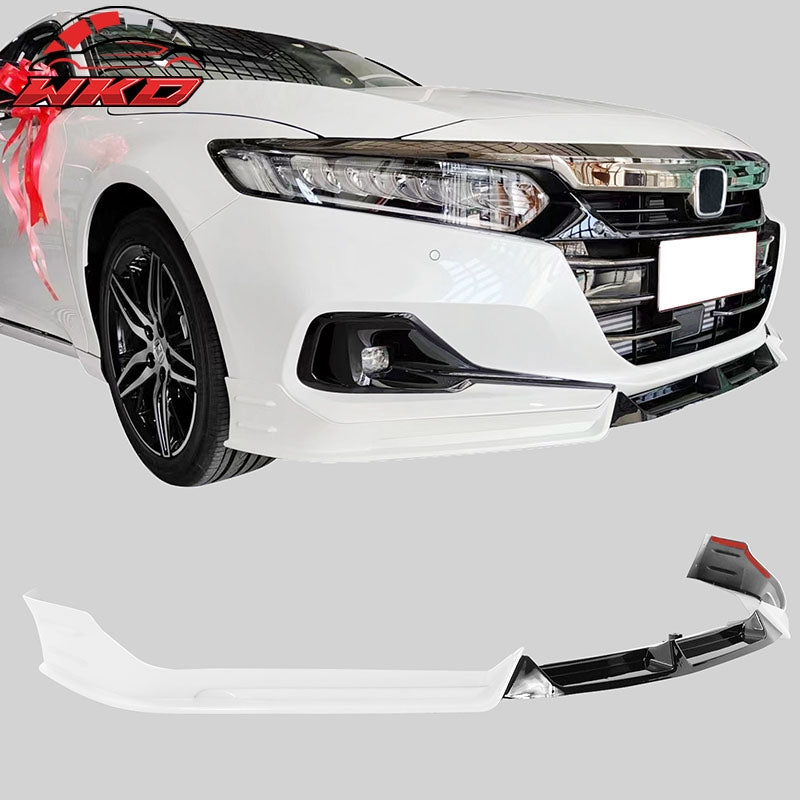 Wholesale 21-22 Honda Accord 3PC Front Bumper Lip Spoiler Platinum White Pearl &Black