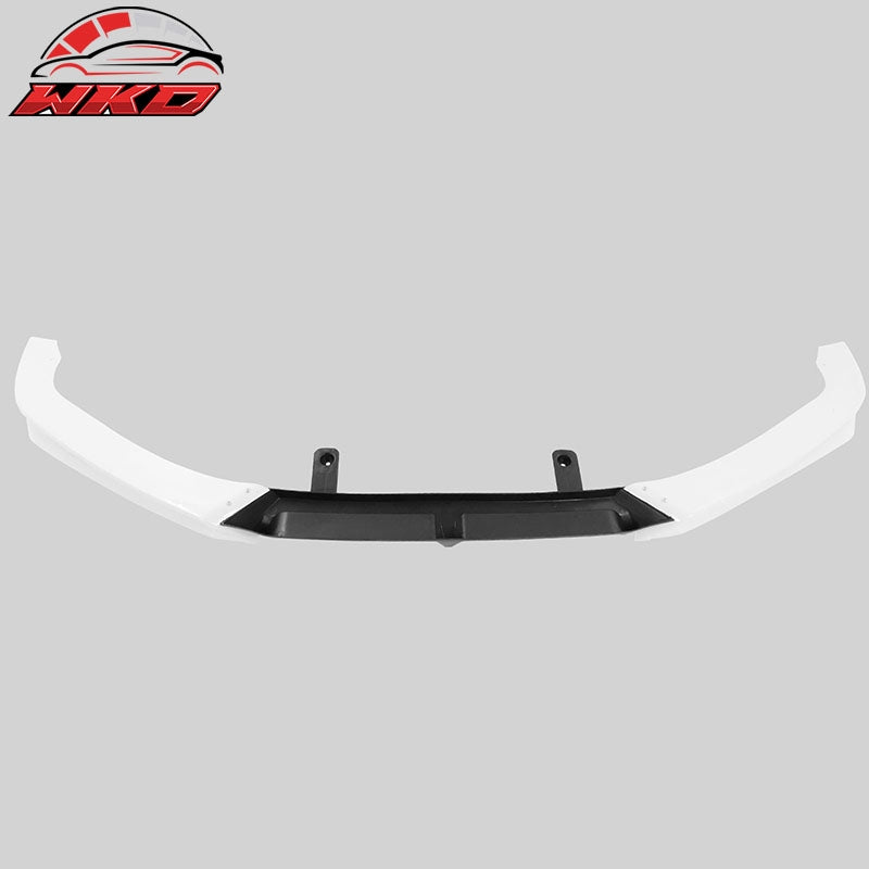 Fits 21-22 Honda Accord 3PC Front Bumper Lip Spoiler Platinum White Pearl &Black