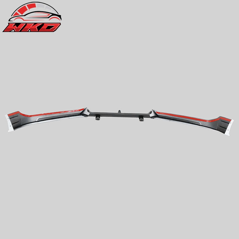 Fits 21-22 Honda Accord 3PC Front Bumper Lip Spoiler Platinum White Pearl &Black